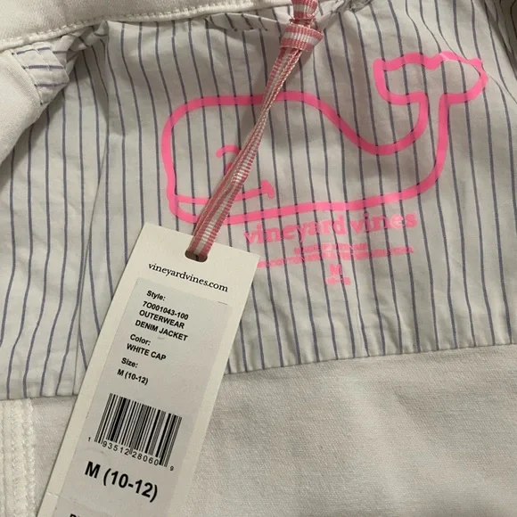 Vineyard Vines Girl’s White Jean Jacket